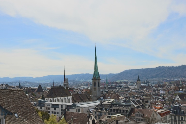 Aussicht von der Polyterrasse auf Zürich